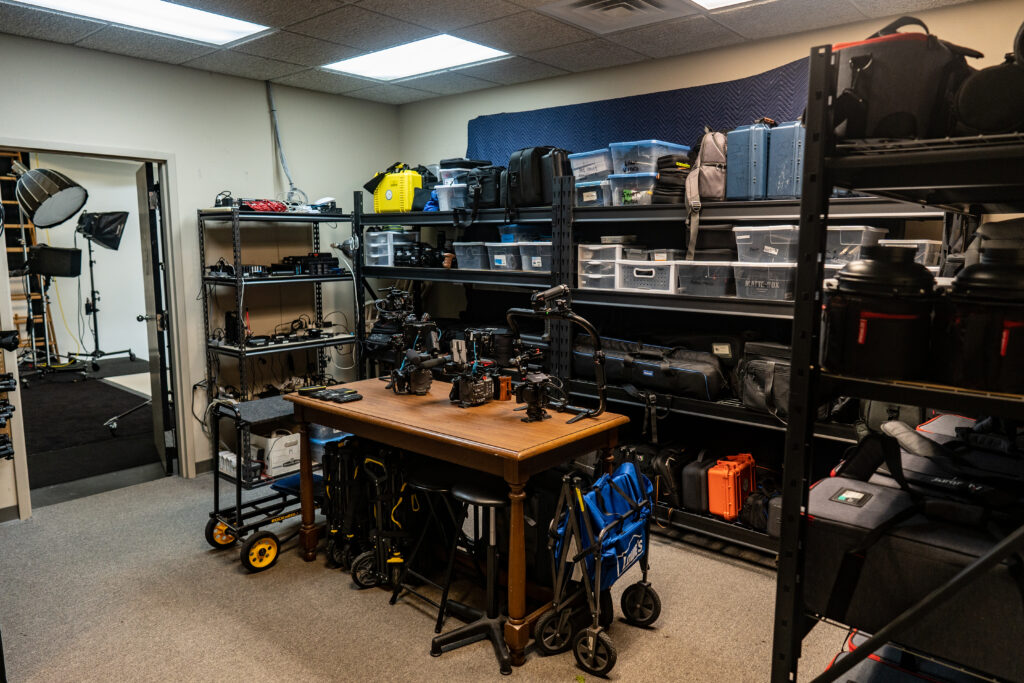 Our Equipment room leads into our studio
